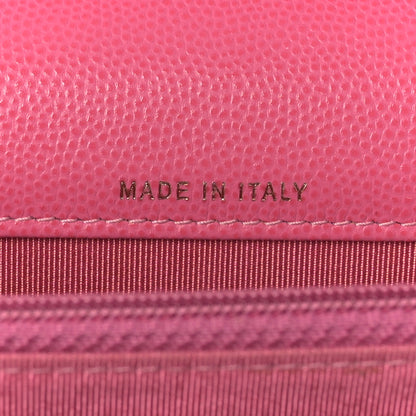 Chanel Caviar Quilted Square Wallet On Chain WOC Pink 4 of 10