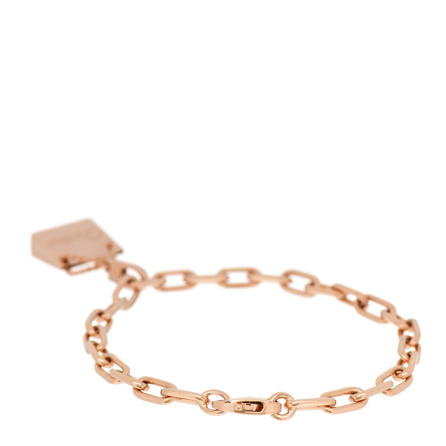 Cartier 18K Pink Gold Shopping Bag Charm Spartacus Link Chain Bracelet 2 of 6