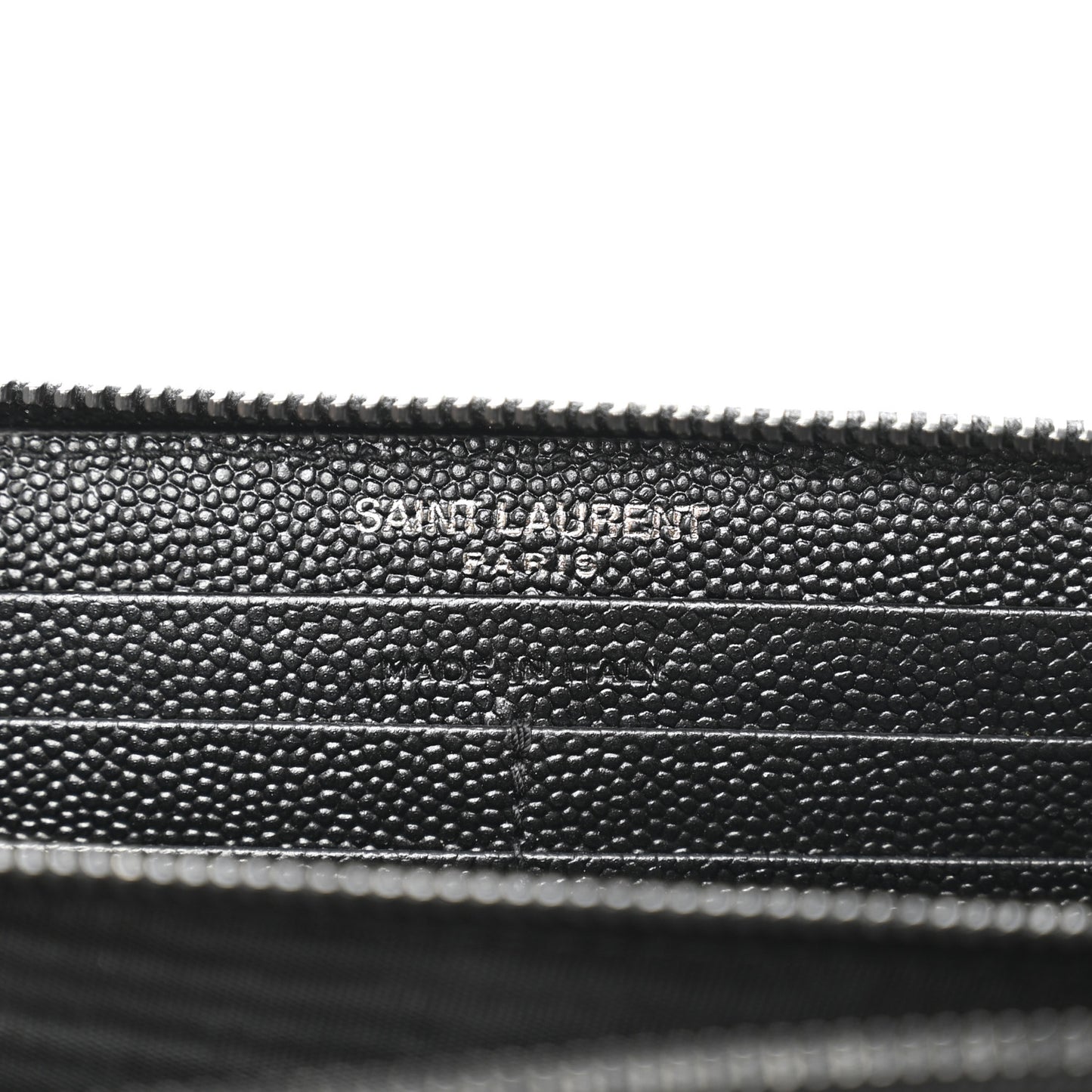 Grain De Poudre Matelasse Chevron Monogram Monochrome Zip Around Wallet Black