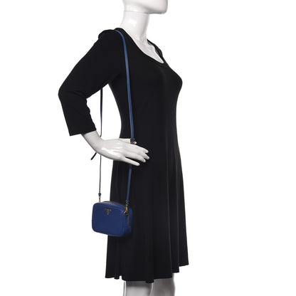 Prada Saffiano Mini Camera Crossbody Bag Royal 2 of 9