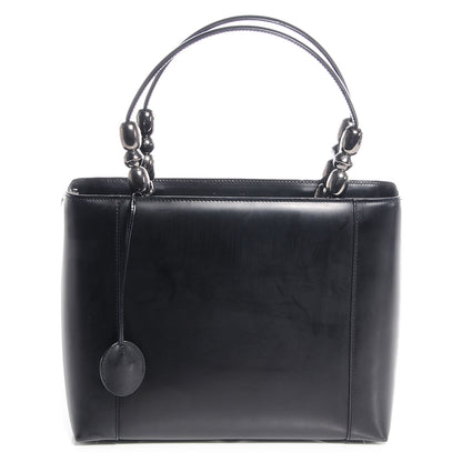 Christian Dior Patent Chrome Beaded Malice Tote Black 1 of 10