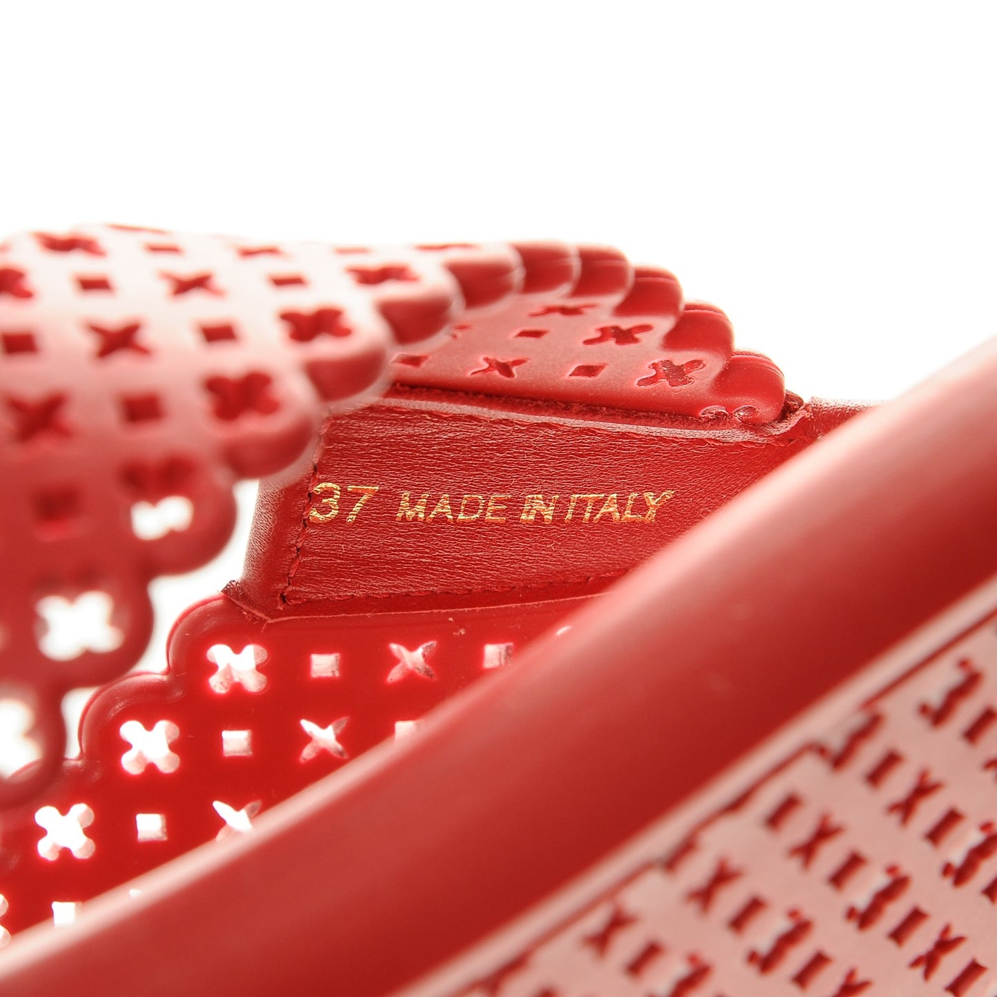 Rubber Tatoo Thong Sandals 37 Red