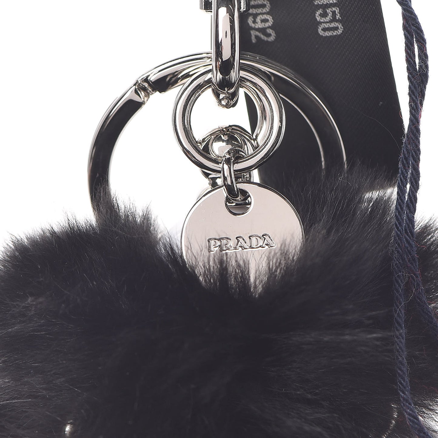 Rabbit Fur Robot Kim Trick Keychain Black
