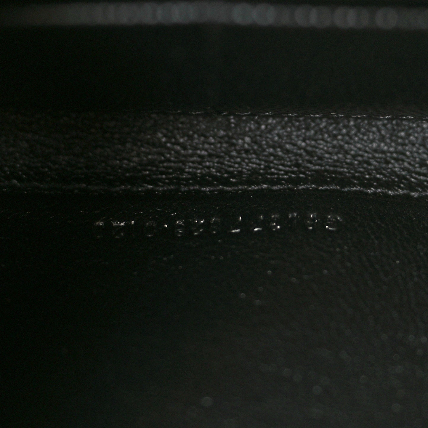 Grain De Poudre Matelasse Chevron Monogram Chain Wallet Black