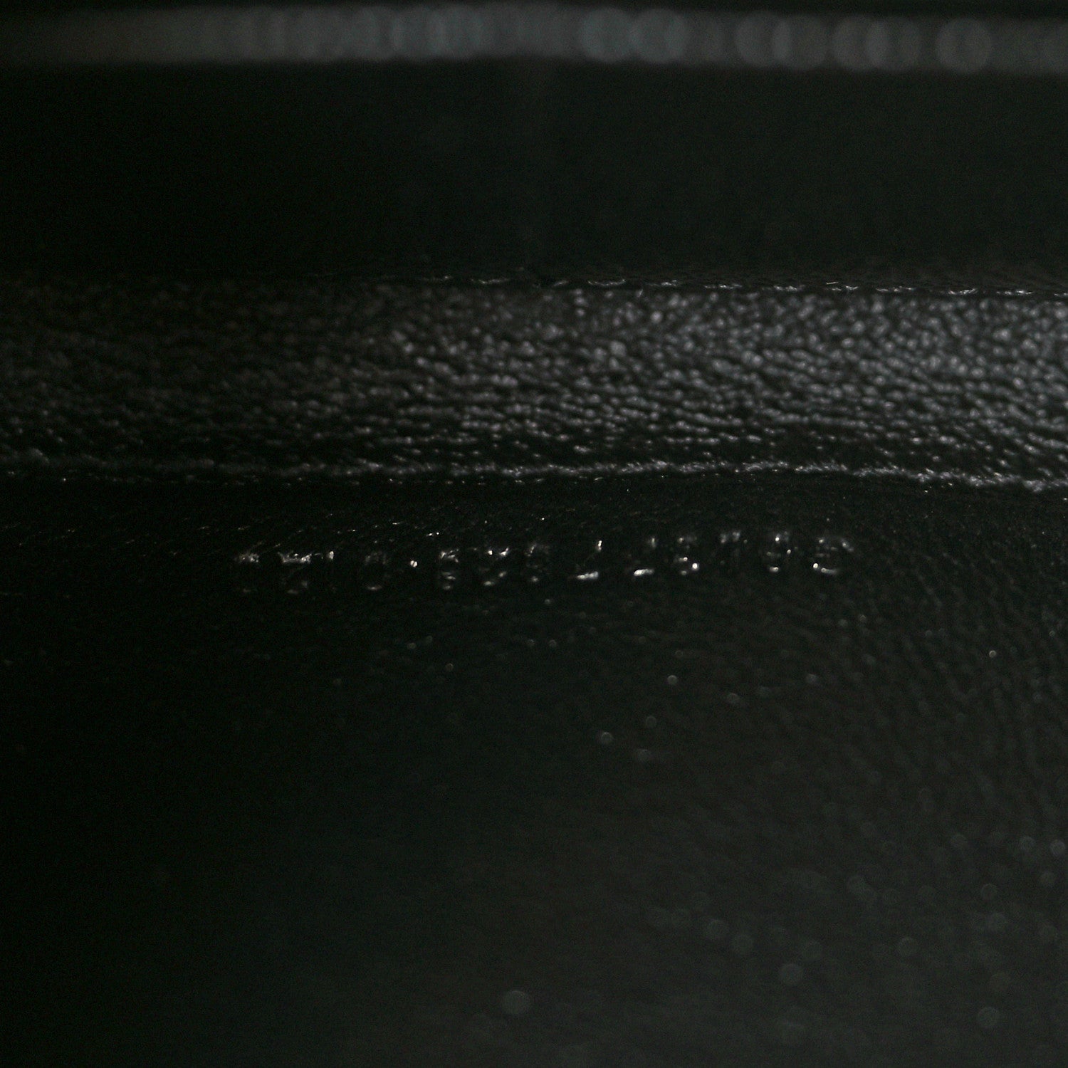Saint Laurent Grain De Poudre Matelasse Chevron Monogram Chain Wallet Black 7 of 11