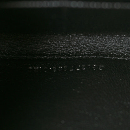 Saint Laurent Grain De Poudre Matelasse Chevron Monogram Chain Wallet Black 7 of 11