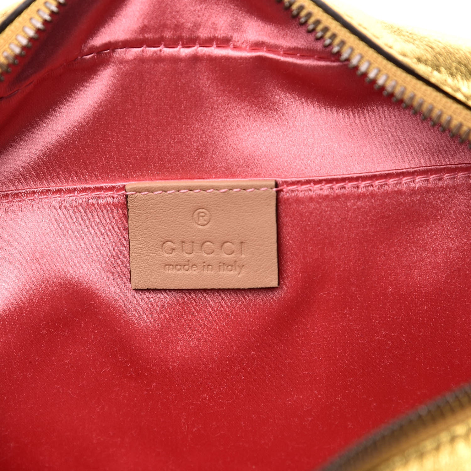 Gucci Metallic Calfskin Matelasse Studded Small Pearly GG Marmont Chain Shoulder Bag Gold 6 of 11