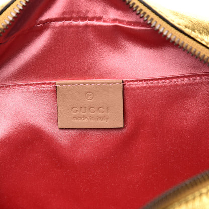 Gucci Metallic Calfskin Matelasse Studded Small Pearly GG Marmont Chain Shoulder Bag Gold 6 of 11