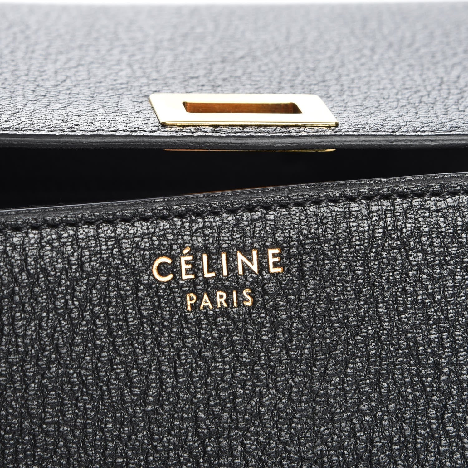 Celine Goatskin Medium Classic Box Flap Bag Black 7 of 8