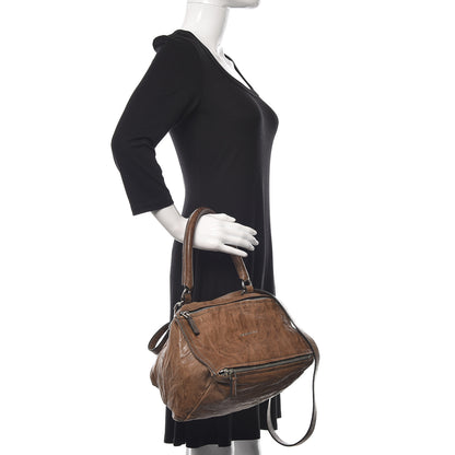 Givenchy Tumbled Sheepskin Small Pandora Brown 3 of 19