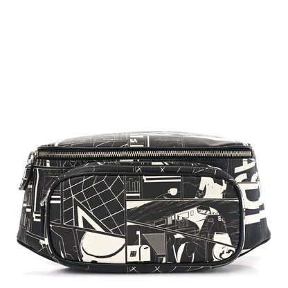 Prada X JAMES JEAN Calfskin Comic Print Belt Bag Black 1 of 9