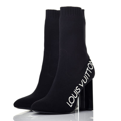 Louis Vuitton Stretch Fabric Silhouette Ankle Boots 37 Black 3 of 7