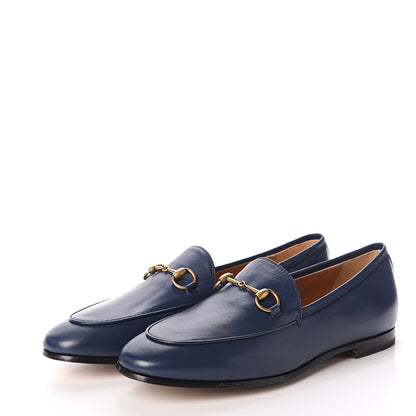 Gucci Malaga Kid Womens Jordaan Loafers 38 Blue Agata 3 of 7