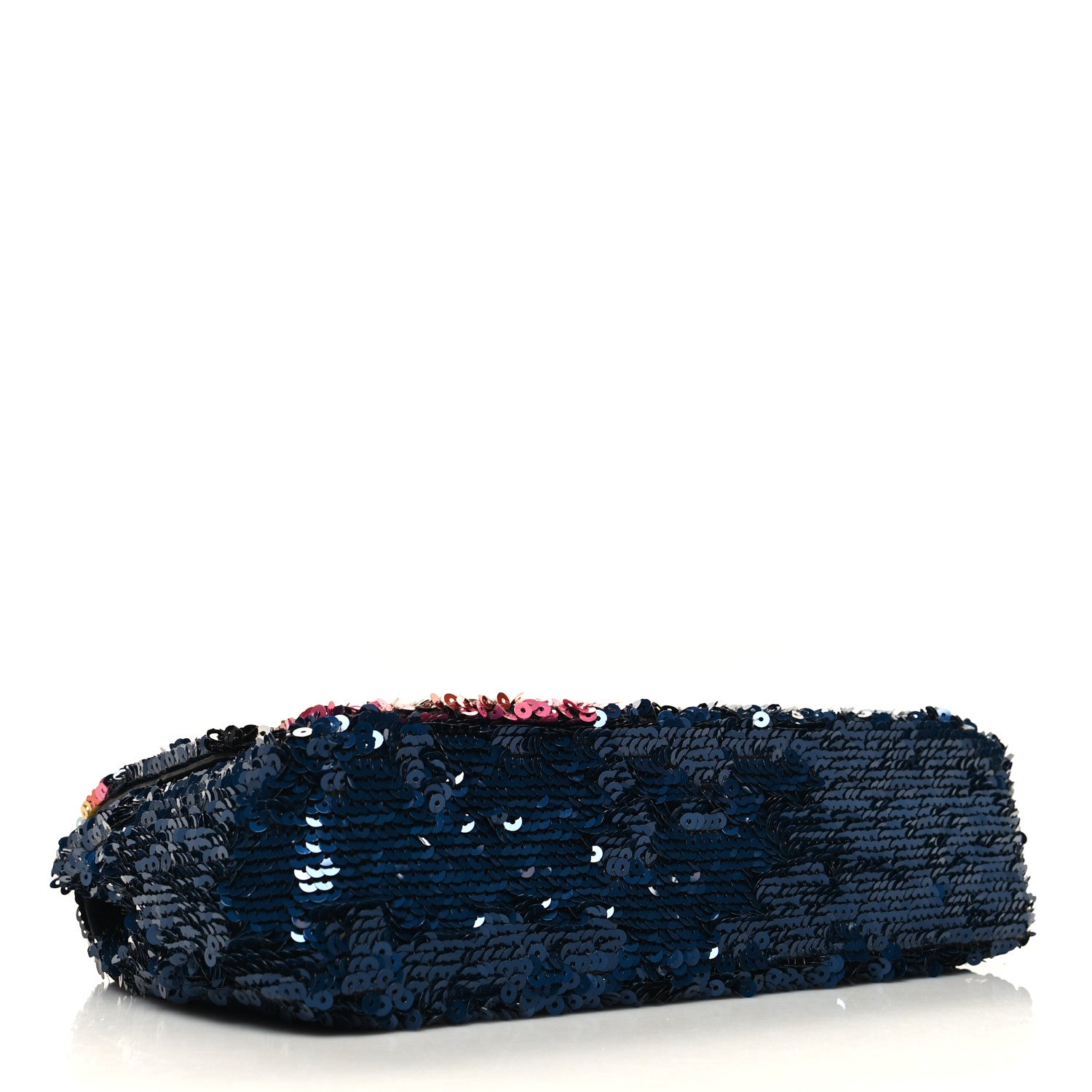 Chanel Sequin Medium Single Flap Blue Black Multicolor 4 of 11