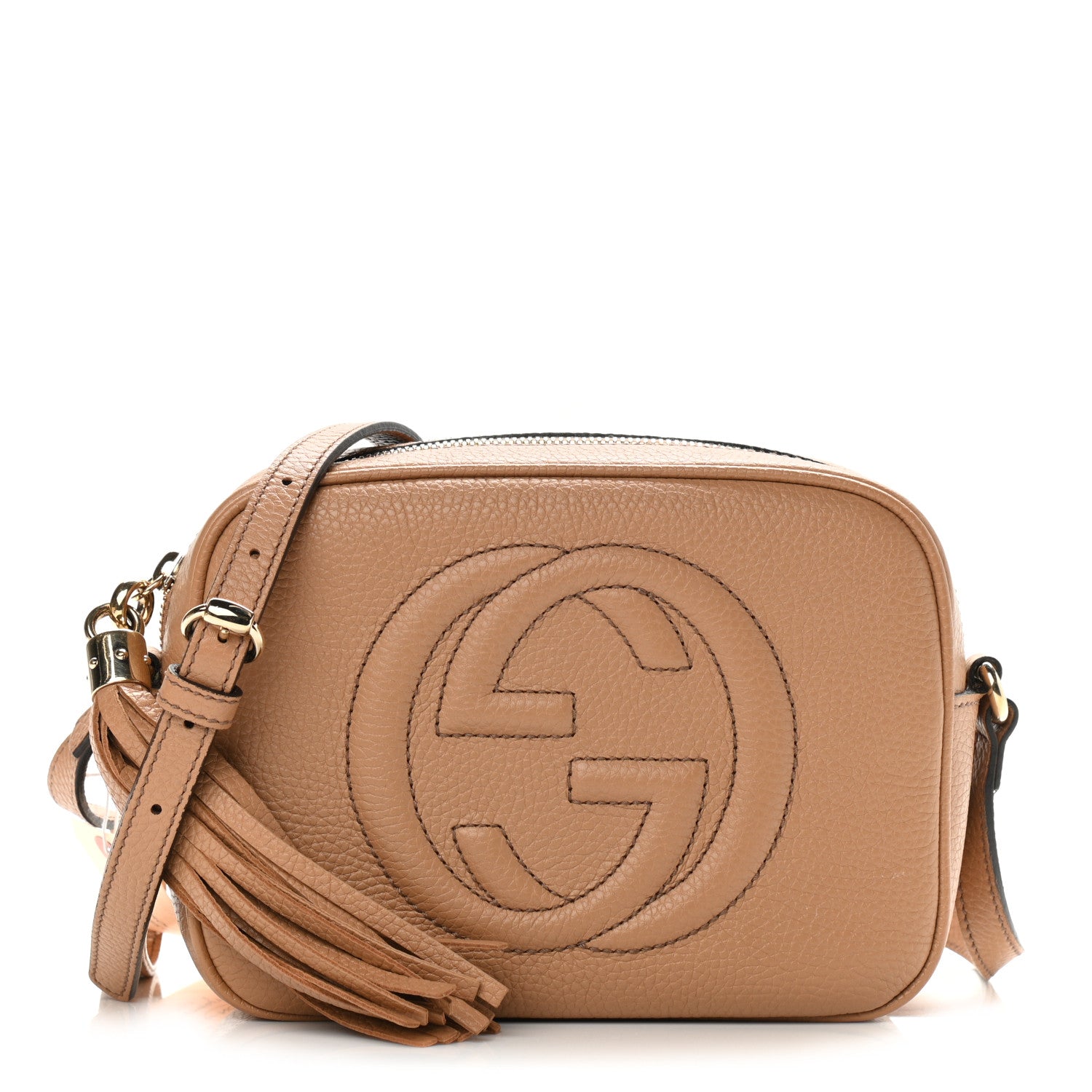 Gucci Pebbled Calfskin Small Soho Disco Bag Camelia 1 of 12
