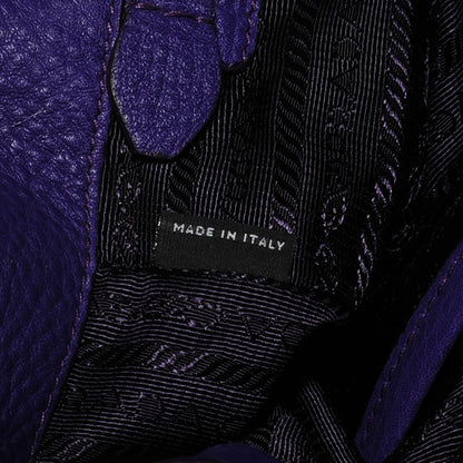 Prada Vitello Daino Side Zip Shopping Tote Viola 9 of 10