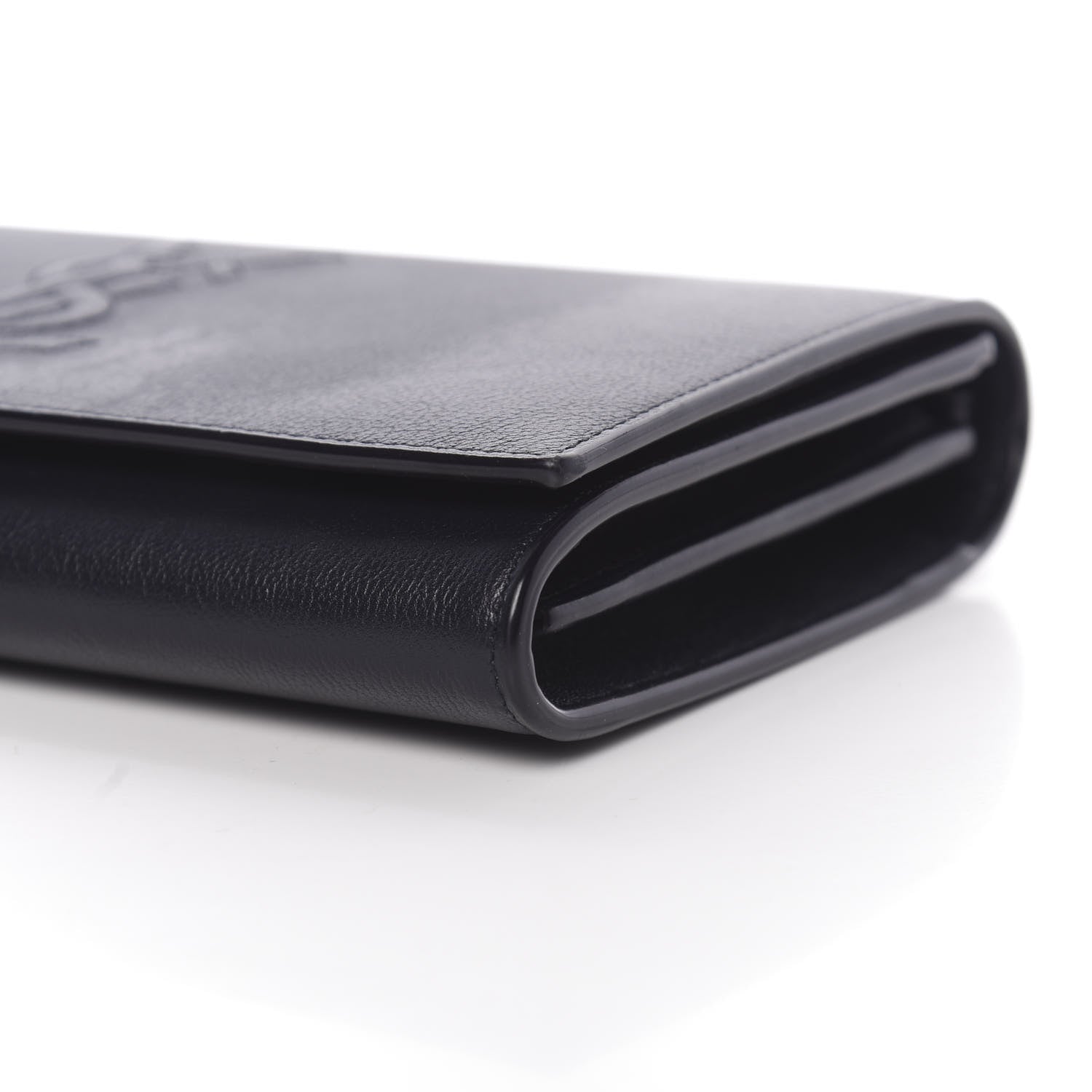 Saint Laurent Calfskin Monogram Belle de Jour Chain Clutch Navy 9 of 11
