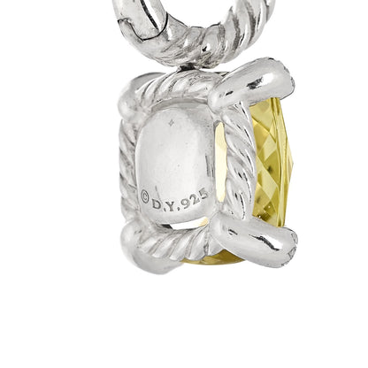 David Yurman Sterling Silver Diamond Citrine Chatelaine Drop Earrings 4 of 4