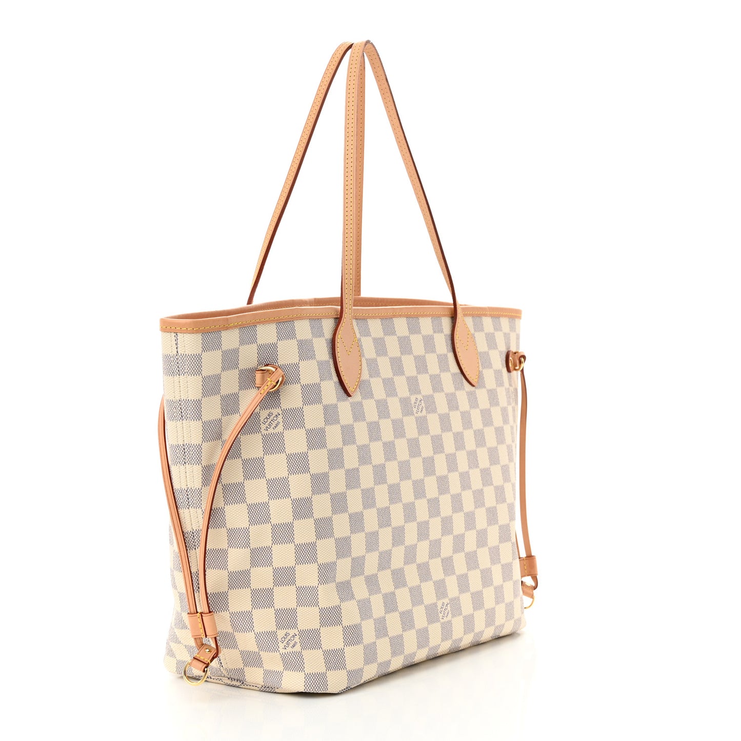 Damier Azur Neo Neverfull MM Rose Ballerine