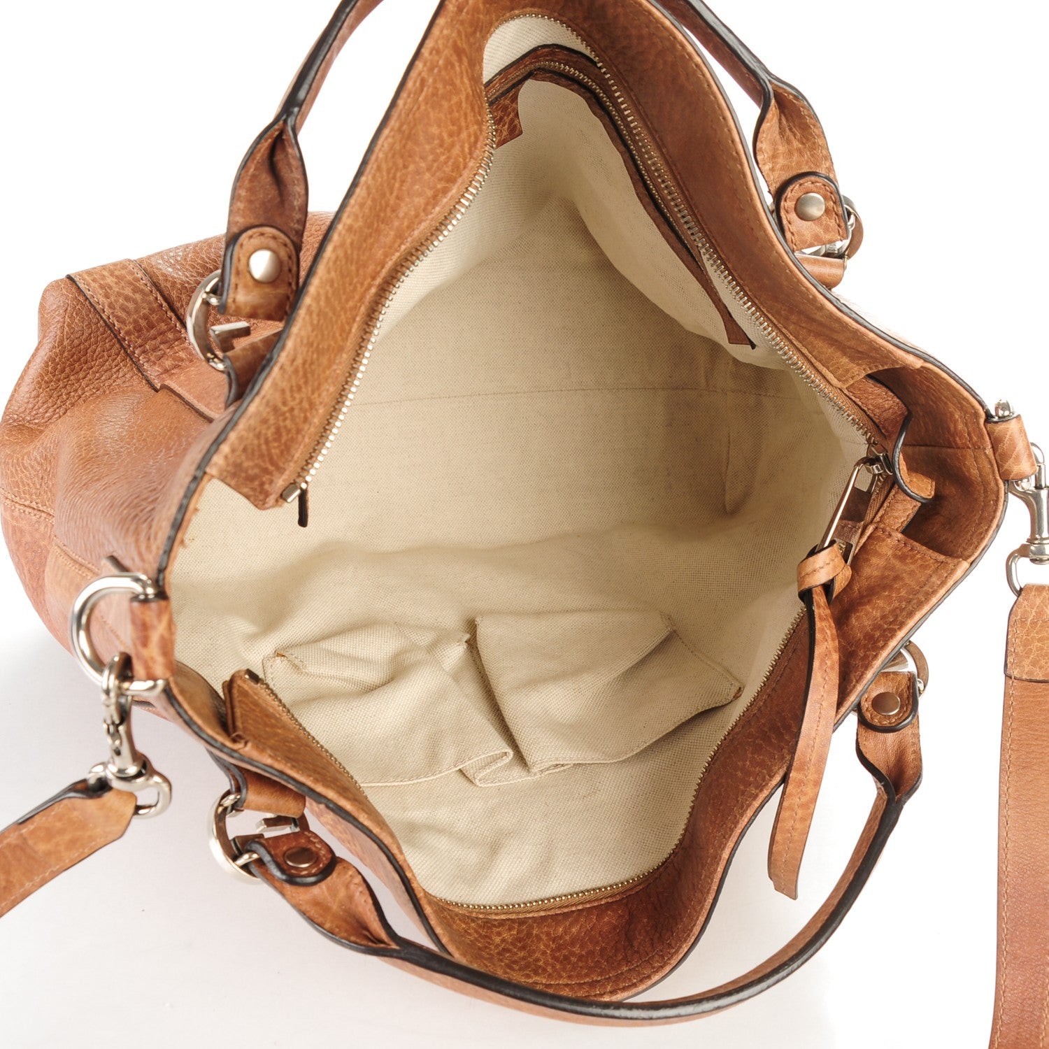 Gucci Pebbled Calfskin Medium Miss GG Top Handle Bag Light Cuir 4 of 10