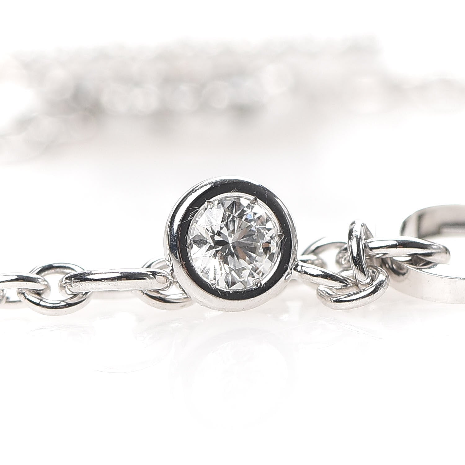 Hermes 18K White Gold Diamond Finesse Bracelet SH 6 of 8