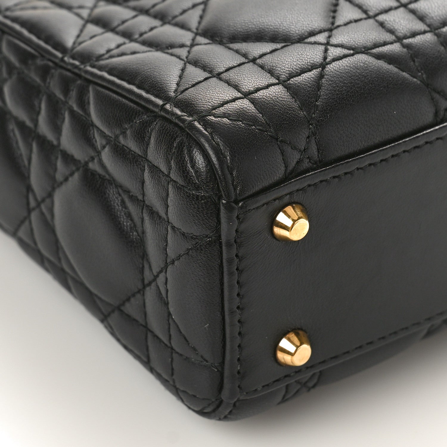 Christian Dior Lambskin Cannage Mini Lady Dior Black 7 of 8
