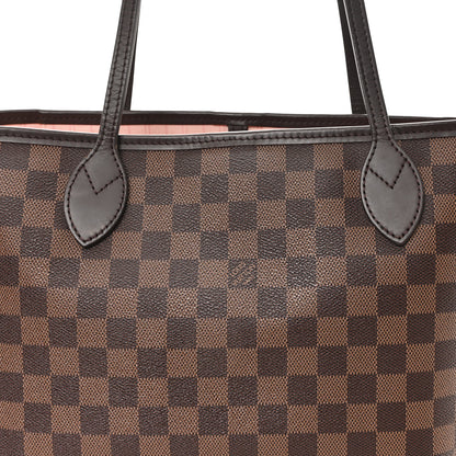 Louis Vuitton Damier Ebene Neo Neverfull MM Rose Ballerine 7 of 9