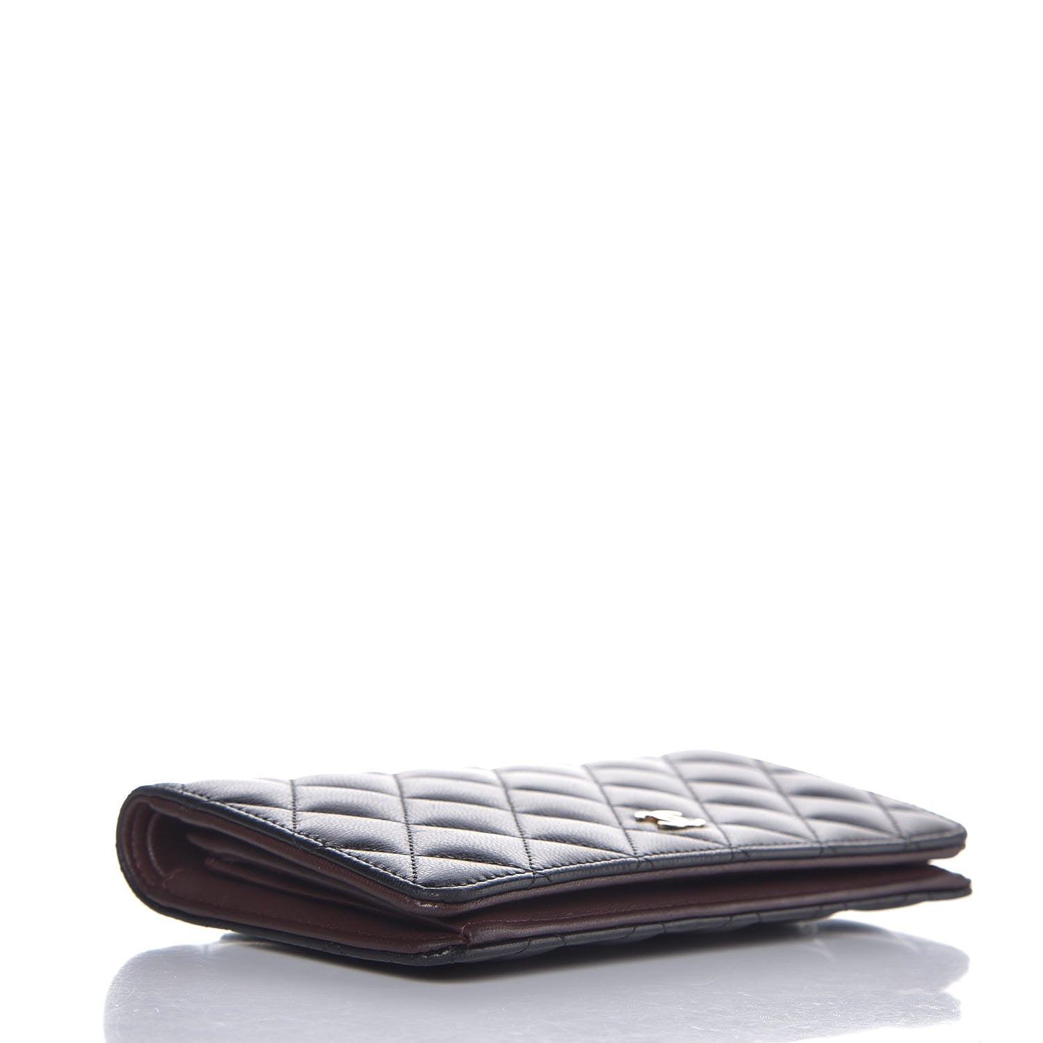 Chanel Lambskin Quilted Yen Wallet Black 4 of 10