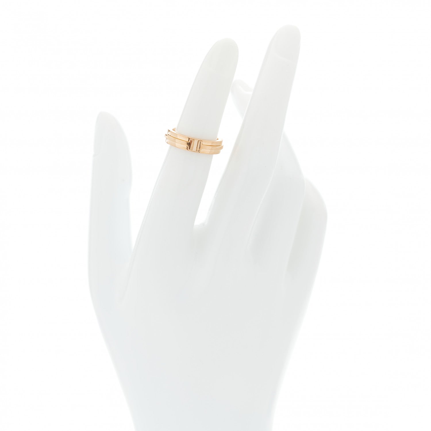 Tiffany 18K Rose Gold T Two Narrow Ring 46 3.75 2 of 4