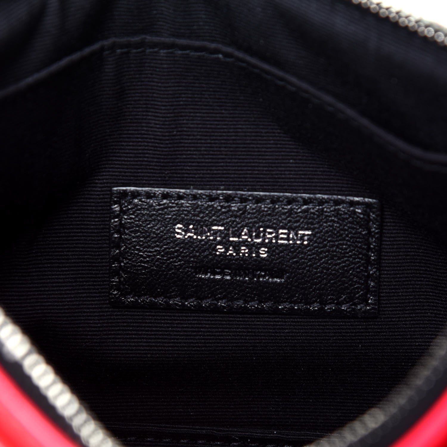 Saint Laurent Patent Grain De Poudre Matelasse Chevron Monogram Bill Pouch Neon Pink 8 of 15