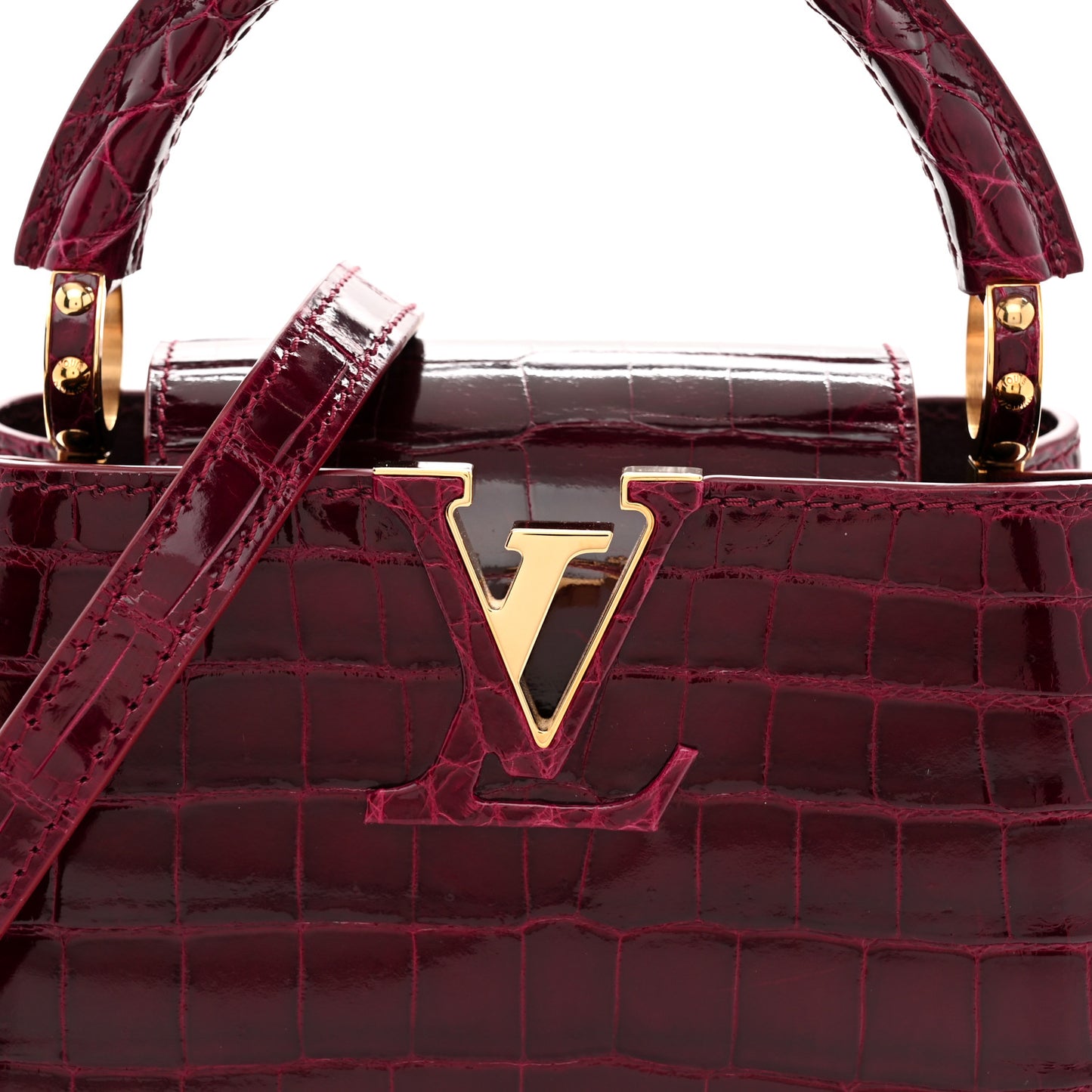 Crocodile Mini Capucines  Bordeaux