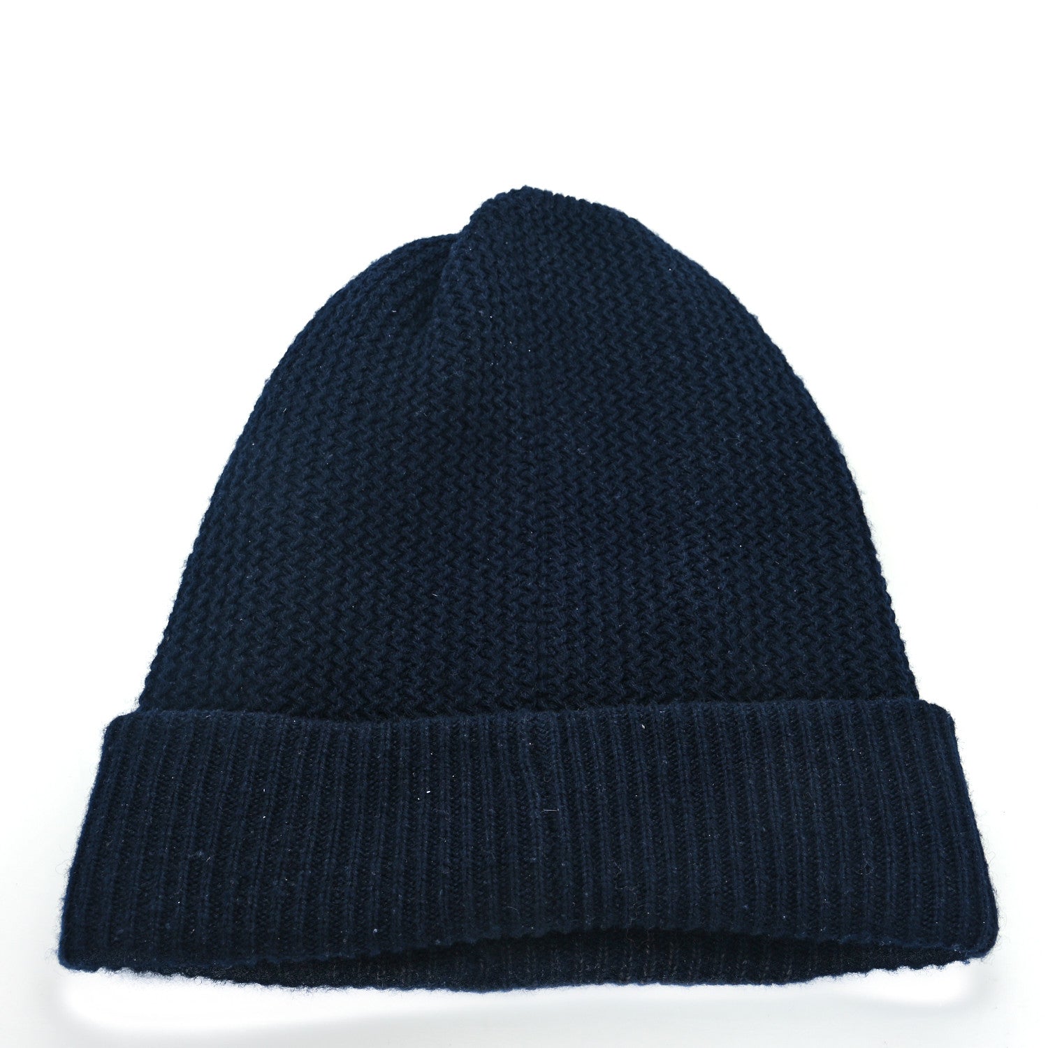 Chanel Cashmere Sequin Logo Beanie Hat Navy Silver 3 of 5
