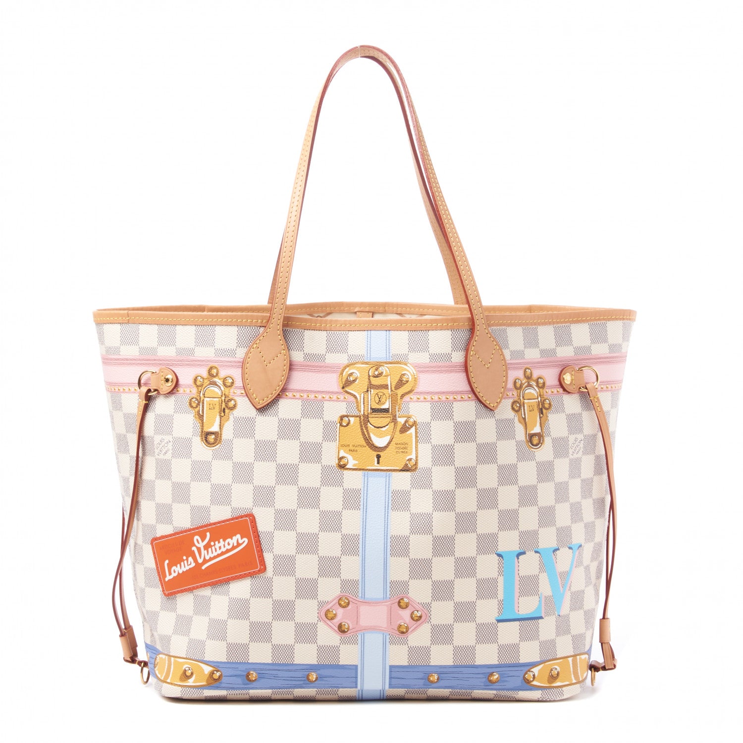 Louis Vuitton Damier Azur Summer Trunks Neo Neverfull MM 1 of 9