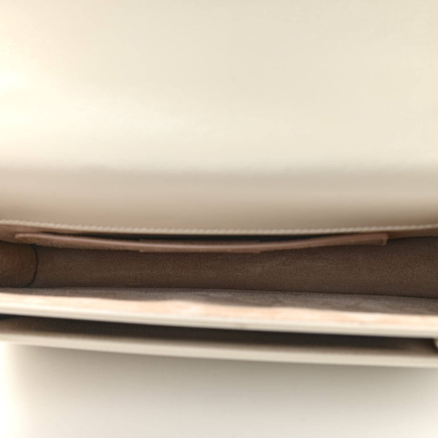 Saint Laurent Smooth Calfskin Medium Monogram Sunset Satchel Blanc Vintage 4 of 10