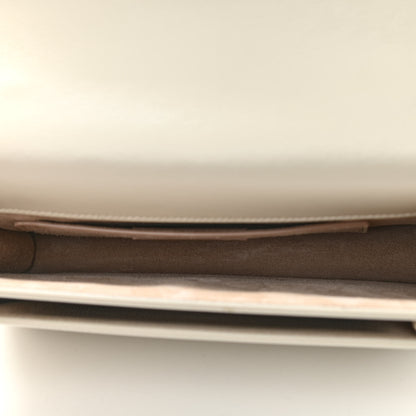 Saint Laurent Smooth Calfskin Medium Monogram Sunset Satchel Blanc Vintage 4 of 10