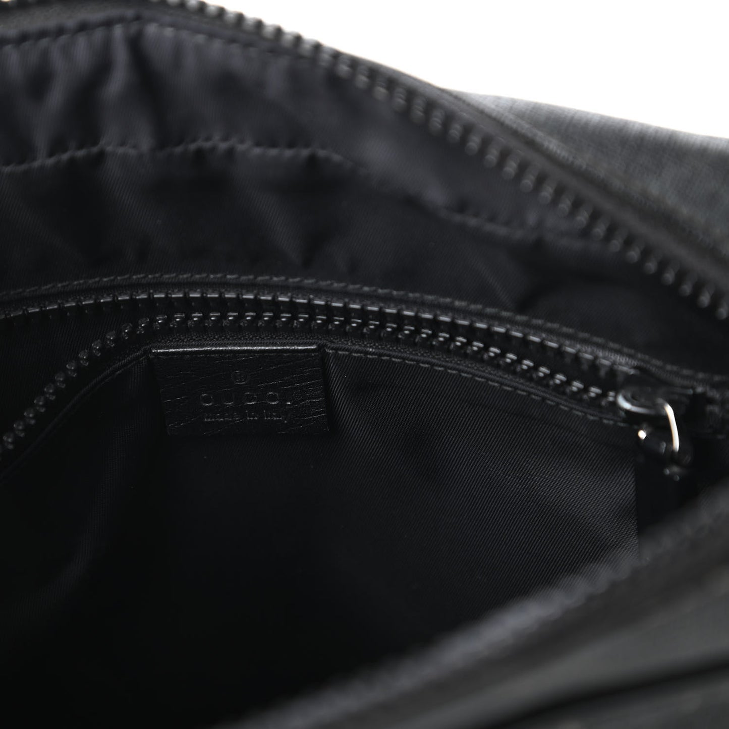 GG Supreme Monogram Messenger Bag Black Grey