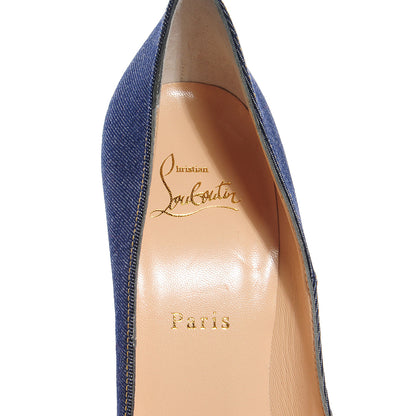 Christian Louboutin Denim Jazz Calf So Kate 120 Pumps Blue White 41 7 of 7