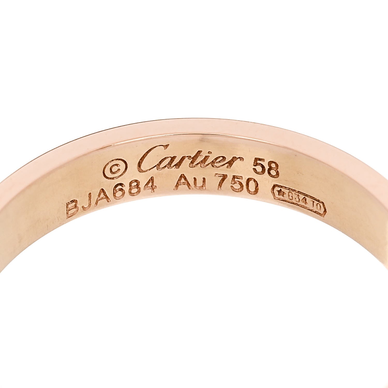 Cartier 18K Pink Gold 3.5mm LOVE Wedding Band Ring 58 8.5 4 of 4