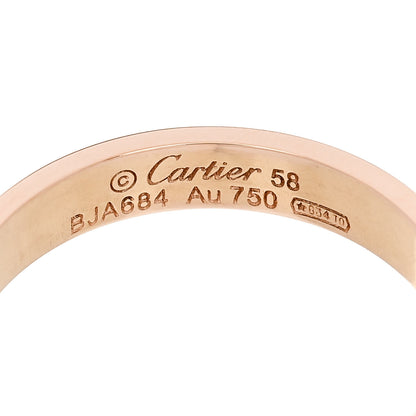 Cartier 18K Pink Gold 3.5mm LOVE Wedding Band Ring 58 8.5 4 of 4