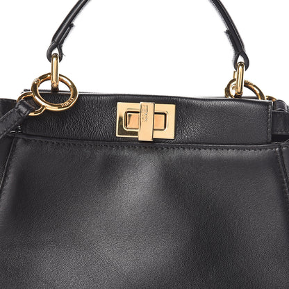 Fendi Nappa Mini Peekaboo Iconic Satchel Black 8 of 11