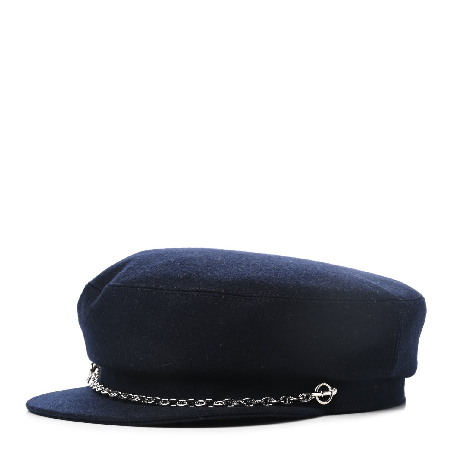 Hermes Cashmere Womens Belle-Ile Cap 57 Navy 1 of 8