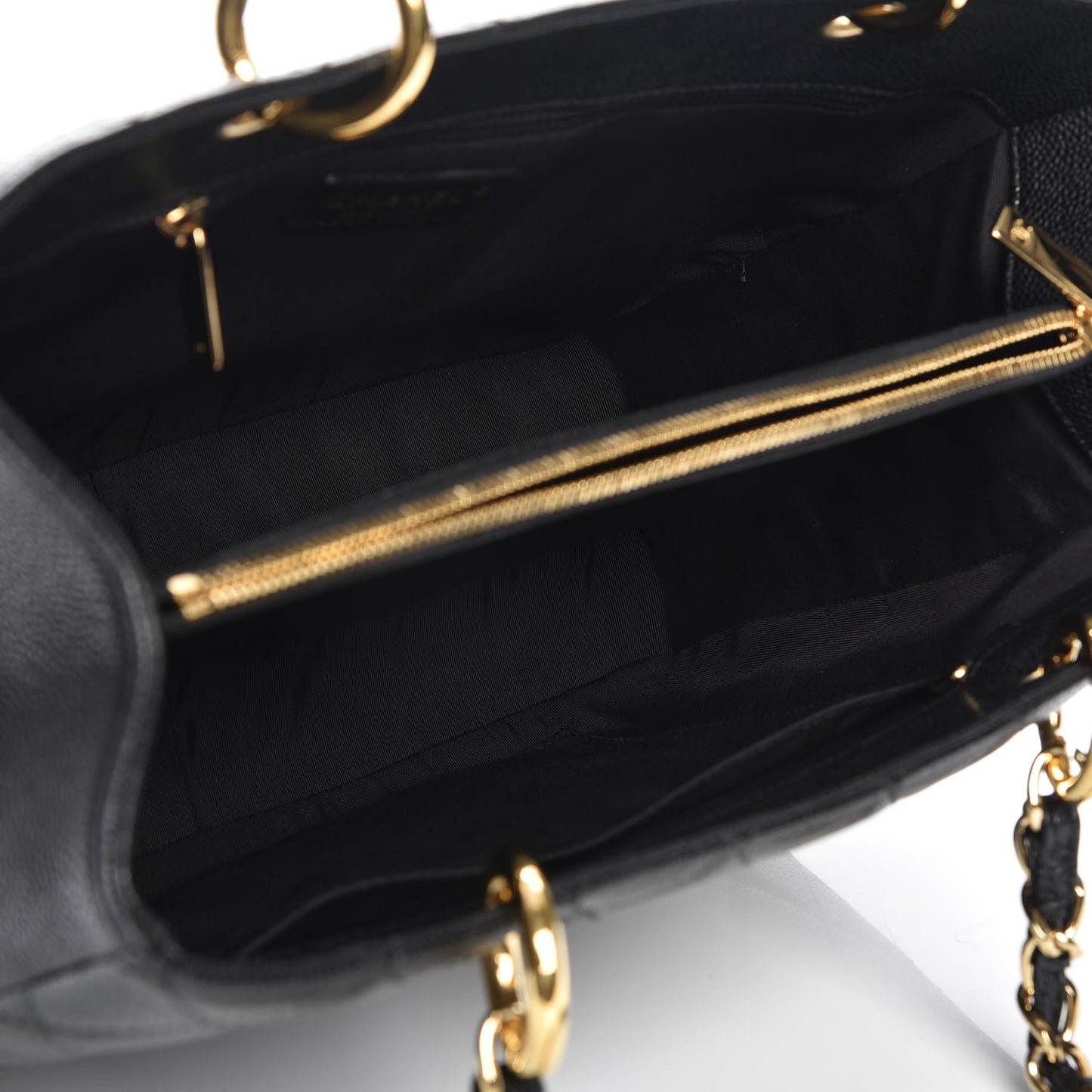 Caviar Quilted Grand Shopping Tote GST Black