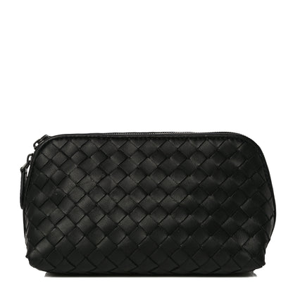 Bottega Veneta Nappa Intrecciato Cosmetic Case Black 1 of 12