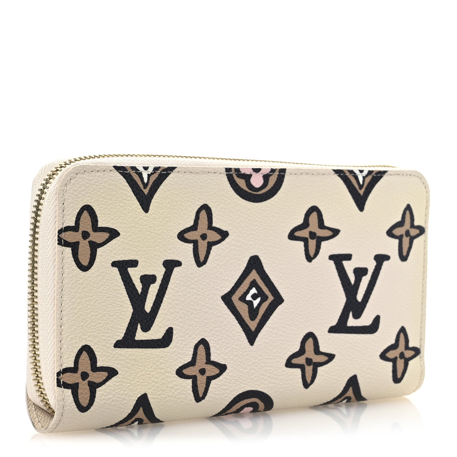 Louis Vuitton Monogram Giant Wild At Heart Zippy Wallet Creme 3 of 7