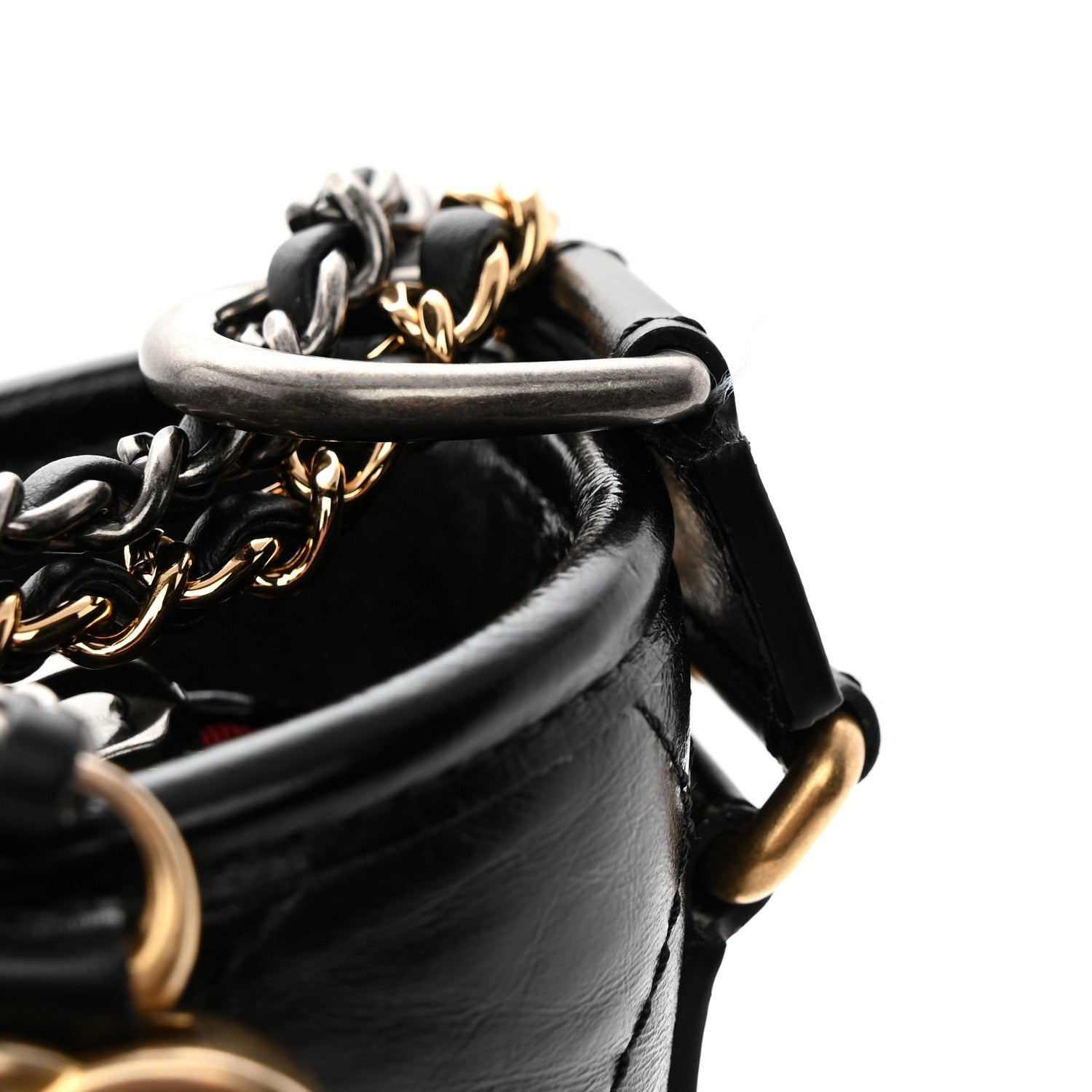 Chanel Aged Calfskin Quilted Medium Gabrielle Hobo Black 12 of 12