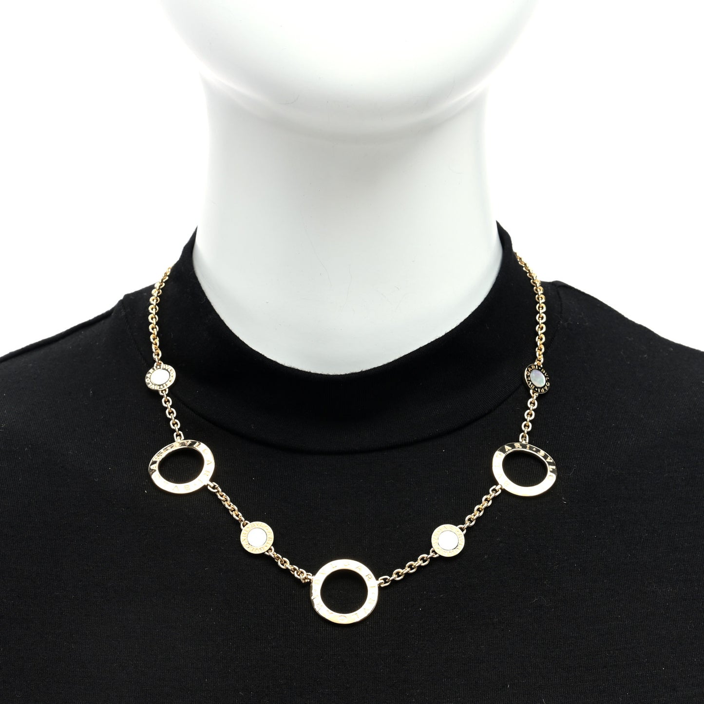 18K Yellow Gold Mother of Pearl BVLGARI BVLGARI Station Necklace