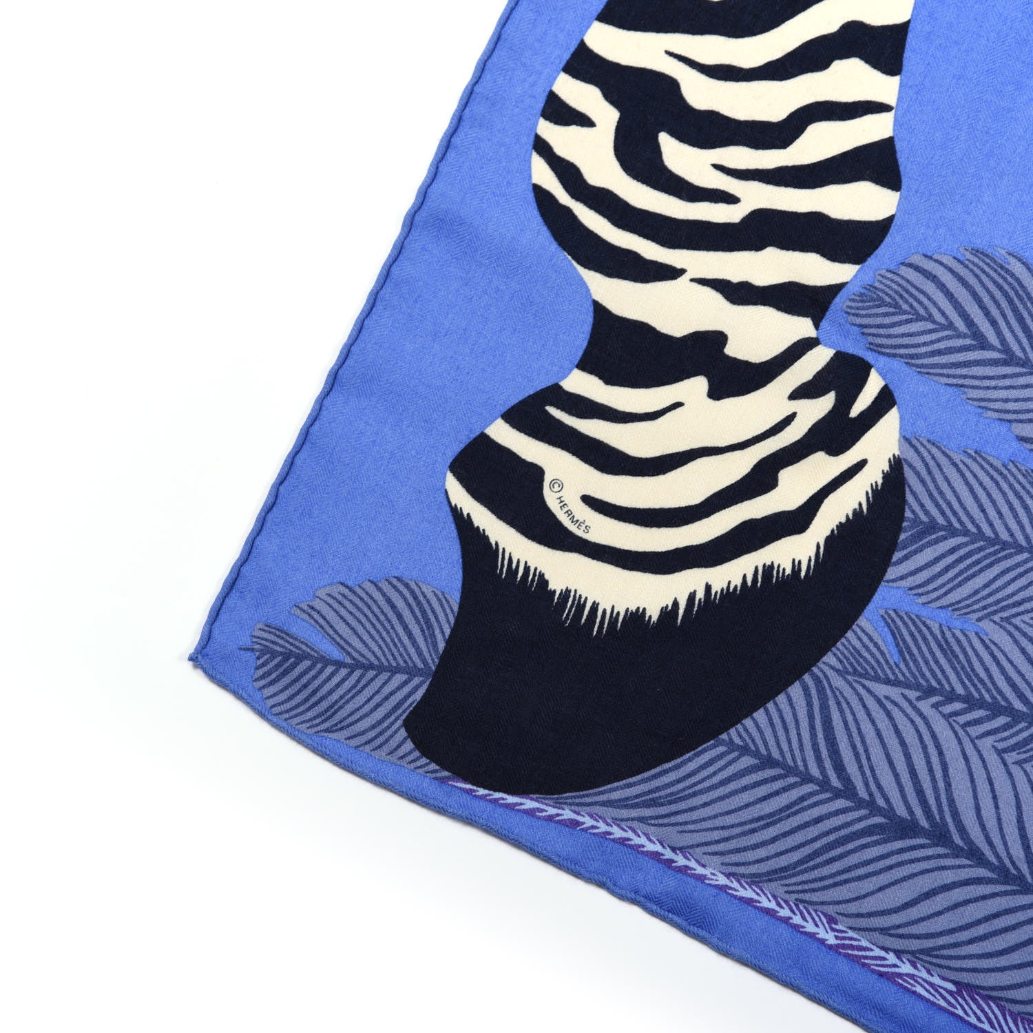 Hermes Cashmere Silk Zebra Pegasus Shawl 140 Lavender Fuchsia Marine 3 of 6