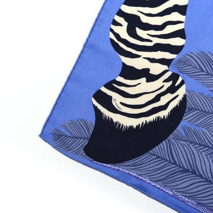 Hermes Cashmere Silk Zebra Pegasus Shawl 140 Lavender Fuchsia Marine 3 of 6
