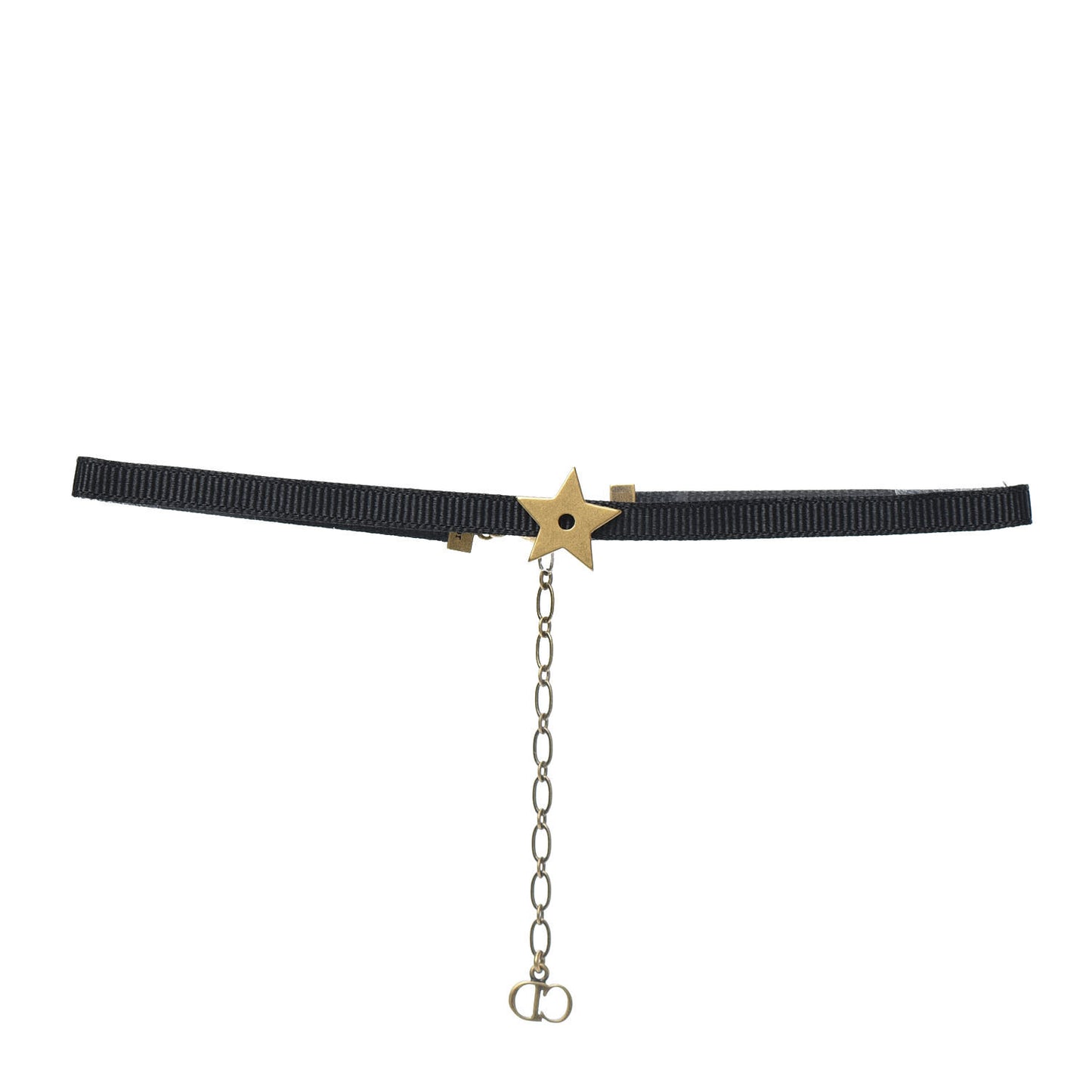 Grosgrain Ribbon Star Choker Necklace Black