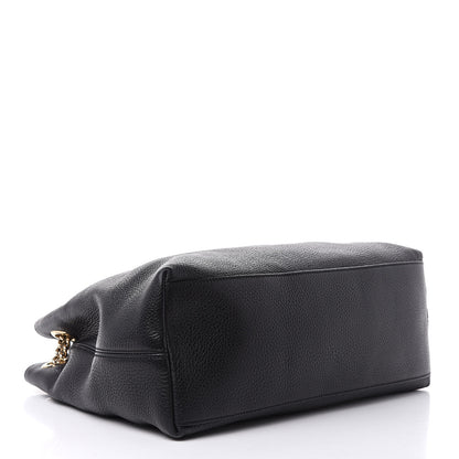 Gucci Pebbled Calfskin Medium Soho Chain Shoulder Bag Black 4 of 9